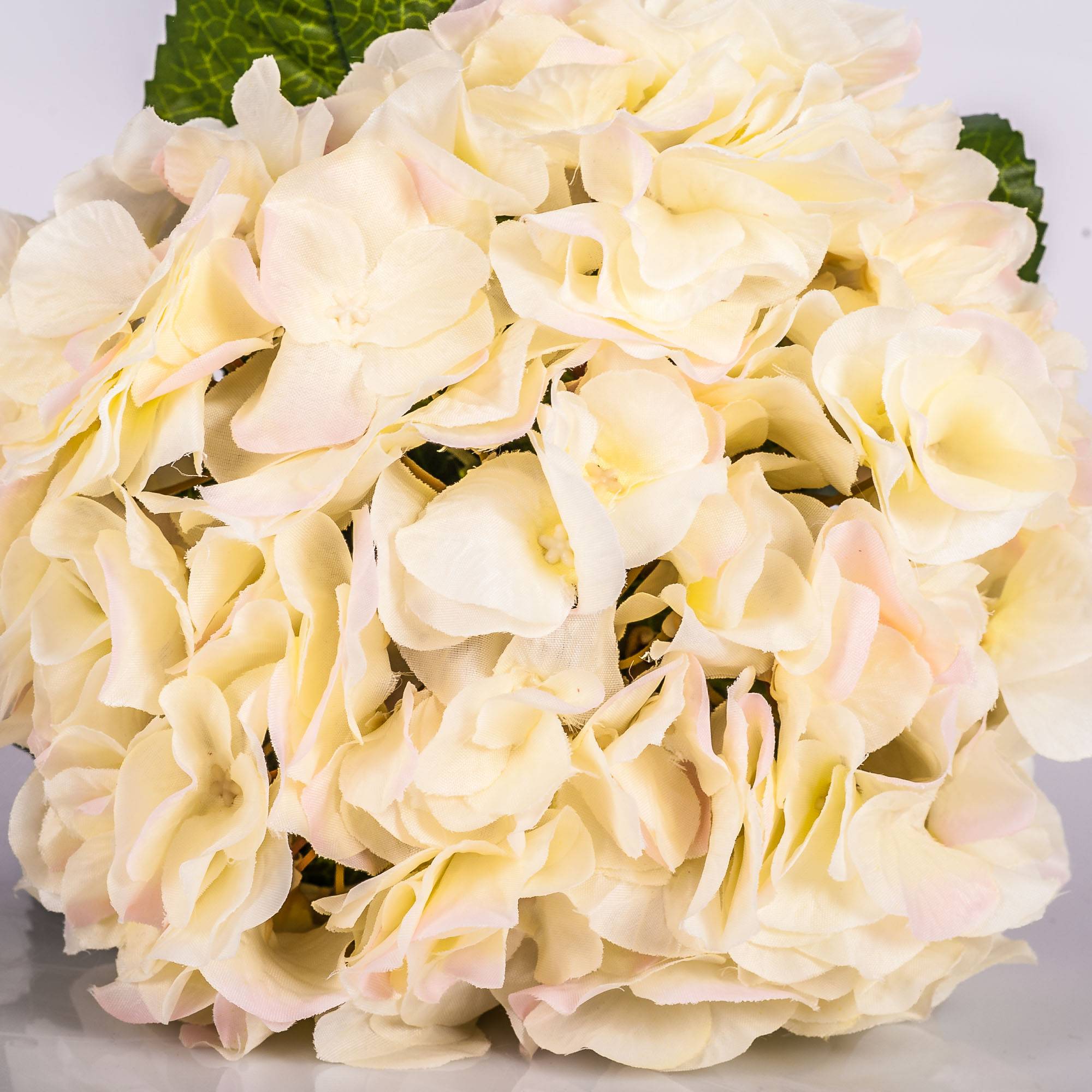 Bouquet di ortensie artificiali KLARA, verde-rosa, 30cm, Ø18cm