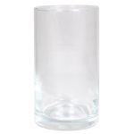 Vaso cilindrico di vetro SANYA OCEAN, trasparente, 15cm, Ø8,5cm