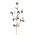 Ramo decorativo di abete JORFEN con pigne, innevato, bianco-marrone, 60cm