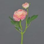 Ranuncolo in plastica LIOFA, rosa-crema, 35 cm, Ø 8 cm