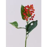 Ramo di sambuco di plastica HOLDA con bacche, arancione, 45cm
