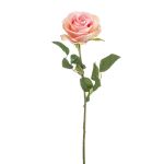 Rosa sintetica BRUNETTE, rosa-crema, 70cm, Ø11cm