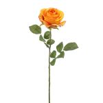 Rosa sintetica BRUNETTE, arancione, 70cm, Ø11cm