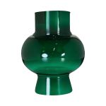 Vaso da fiori in vetro DOLGAF, verde petrolio, 17,5cm, Ø14,8cm