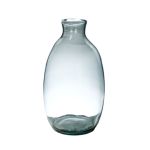 Vaso a bottiglia NERRASITA di vetro, con scanalature, riciclato, trasparente, 29,5cm, Ø18cm