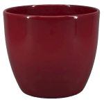 Vaso da piante TEHERAN BASAR, ceramica, rosso vino, 19,5cm, Ø22,5cm