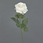 Rosa artificiale KAILIN, color crema, 65cm, Ø9cm