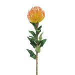 Fiore artificiale cuscino porta spilli Protea XIFANG, giallo-arancio, 75 cm, Ø 10 cm