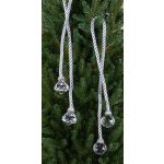 Ciondolo di corda natalizia TAYLER con palline acriliche, argento, 40cm, Ø3cm