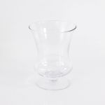 Vaso a coppa in vetro / Vaso per fiori CATANIA in vetro, trasparente, 24cm, Ø18cm