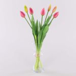 Bouquet di tulipani finti LONA, rosa-verde, 45cm, Ø20cm