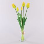 Künstlicher Tulpenstrauß LONA, gelb-grün, 45cm, Ø15cm