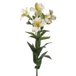 Alstroemeria di plastica AUBERTA, verde-bianco, 75cm, Ø6cm