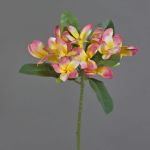 Plumeria di plastica ALDAH, rosa-giallo, 70cm, Ø5cm