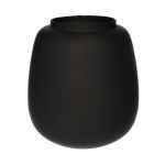 Vaso in vetro CAYDENCE, nero opaco, 20 cm, Ø 18,2 cm