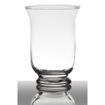 Portacandela da tavolo ANASTASIYA su piede, clessidra/rotondo, trasparente, 20cm, Ø14cm