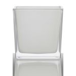 Vaso da fiori KIM EARTH, cubetto/quadrato, bianco, 14x14x14cm