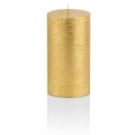 Block di candele / Candela di Natale MATHILDA, oro, 10cm, Ø6,8cm, 45h - Made in Germany