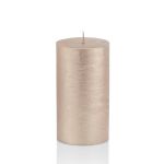 Block di candele / Candela di Natale MATHILDA, rosa oro, 12cm, Ø5,8cm, 45h - Made in Germany