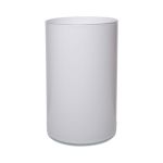 Vaso cilindrico in vetro SANYA EARTH, bianco, 30 cm, Ø16 cm