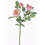 Ramo di rosa artificiale CORALEE, rosa, 50cm, Ø3-7cm