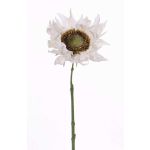 Girasole finto JANIKA, bianco, 60cm, Ø13cm