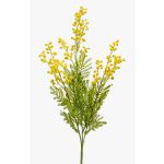Ramo tessile di mimosa AQUILINA, giallo, 70cm