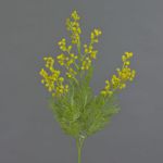 Ramo tessile di mimosa AQUILINA, giallo, 70cm