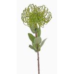 Cuscino porta spilli artificiale Protea BAILY, verde, 55 cm, Ø 10 cm