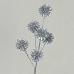 Fiordaliso artificiale BIRNA, glitterato, argento, 55 cm, Ø 5 cm