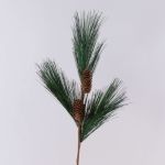 Ramo di pino in plastica AZMERA con pigne, verde, 65cm