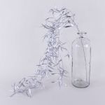 Ramo di salice piangente artificiale DIMMI, pendente, glitterato, argento, 100 cm