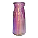 Vaso da tavolo RUBIE in vetro, viola-iridescente-trasparente, 24cm, Ø11cm