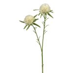 Kunstzweig Pompon-Dahlie SNURK, creme-grün, 45cm, Ø4,5cm