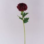 Fiore artificiale, crisantemo HIKJUN, rosso bordeaux, 65cm, Ø12cm