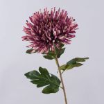 Fiore artificiale di crisantemo HIKJON, rosa scuro, 75 cm, Ø 18 cm