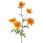 Dekozweig Chrysantheme PRUDENCE, Eco Collection, gelb-orange, 75cm, Ø5-6,5cm