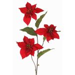 Ramo decorativo di poinsettia in velluto TONZI, rosso, 80cm, Ø15cm