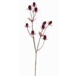 Cardo nobile in plastica LOUKAS, rosso bordeaux, 45cm, Ø1-1,5cm