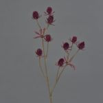 Cardo nobile in plastica LOUKAS, rosso bordeaux, 45 cm, Ø 1-1,5 cm