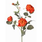 Ramo decorativo di rose DIAMANTIS, arancione, 75 cm, Ø 5-8 cm