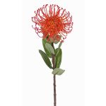 Cuscino porta spilli artificiale Protea BAILY, arancione, 55 cm, Ø 10 cm