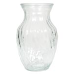 Vaso di vetro CATLYN con scanalature ritorte, trasparente, 20cm, Ø13cm