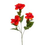 Künstlicher Hibiskus Zweig AMADOU mit Blüten, rot, 80cm