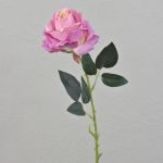 Künstliche Rose ELEAZAR, pink, 65cm, Ø9cm