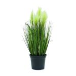 Stipa artificiale TIMEA con pannocchie, verde, 60cm