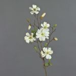 Ramo di magnolia finta MARGA, bianco, 80cm, Ø6-8cm
