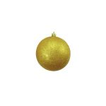 Pallina di Natale ABELIA, 4 pezzi, glitter, oro, Ø10cm