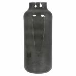 Vaso da fiori SIARA in vetro, nero-trasparente, 35cm, Ø15cm