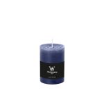 Candela a colonna AURORA, blu scuro, 10cm, Ø6,8cm, 42h - Made in Germany